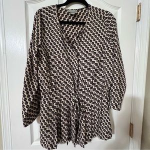 Anthropologie Maeve crane print top